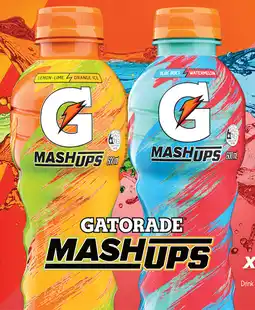 IGA NEW Gatorade MashUps Lemon-Lime & Orange Ice or Blue Bolt & Watermelon 600mL offer