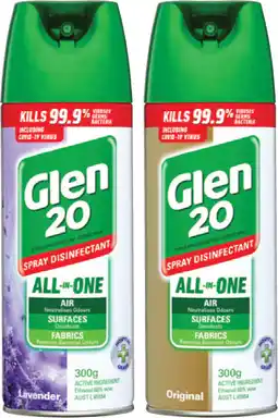 IGA Glen 20 Disinfectant Spray* Selected Varieties offer