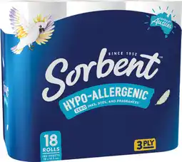 IGA Sorbent Hypo‑Allergenic Toilet Tissue 3 Ply offer