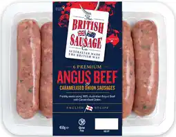 IGA The British Sausage Co Angus Beef & Caramelised Onion Sausages offer