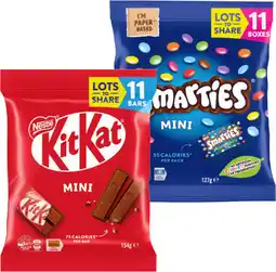 IGA Nestlé KitKat, Smarties or Milky Bar Fun Size 11 Pack Selected Varieties offer