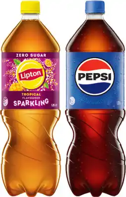 IGA Lipton Ice Tea Sparkling, Pepsi or Solo 1.25 Litre Selected Varieties offer