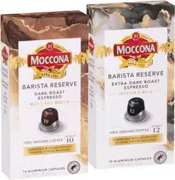 IGA Moccona Barista Reserve Coffee Capsules Selected Varieties offer