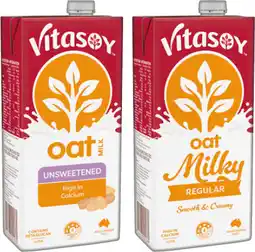 IGA Vitasoy Oat Milky or Unsweetened Oat Long Life Milk 1 Litre offer