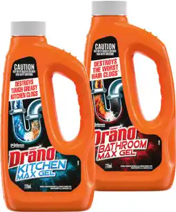 IGA Drano Kitchen or Bathroom Max Gel 770mL offer