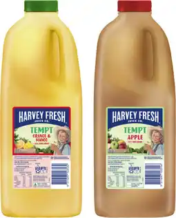 IGA Harvey Fresh Tempt Juice Drink Selected Varieties offer
