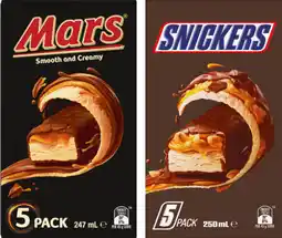 IGA Mars or Snickers Frozen Dessert Bars 5 Pack offer