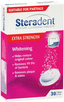 IGA Steradent Extra Strength Denture Cleansing Tablets offer