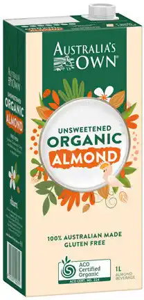 IGA Australia’s Own Organic Almond or Coconut Milk 1 Litre Selected Varieties offer