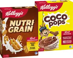 IGA Kellogg’s Cereal Nutri‑Grain 470g, Coco Pops 535g or Special K Original 500g offer