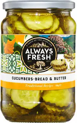 IGA Always Fresh Cucumbers‑Bread & Butter offer