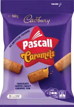 IGA Pascall Chocolate Share Bag 160-185g or Cadbury Bitesize 120‑150g Selected Varieties offer