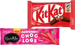 IGA Nestlé Medium Bars 35‑50g, Darrell Lea Choc Logs 3 Pack or Smarties 50g Selected Varieties offer