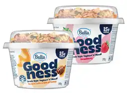 IGA Bulla Goodness Greek Style Yoghurt ‘n’ Muesli Selected Varieties offer