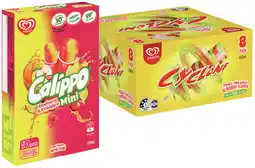 IGA Streets Calippo Mini 10 Pack or Cyclone Ice Block 8 Pack Selected Varieties offer