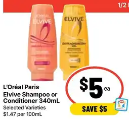 Ritchies L'Oréal Paris Elvive Shampoo or Conditioner offer