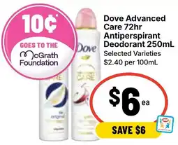 Ritchies Dove Advanced Care 72hr Antiperspirant Deodorant offer