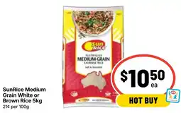 Ritchies SunRice Medium Grain White or Brown Rice offer