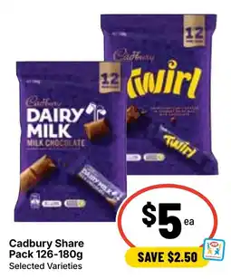 Ritchies Cadbury Share Pack Selected Varieties offer