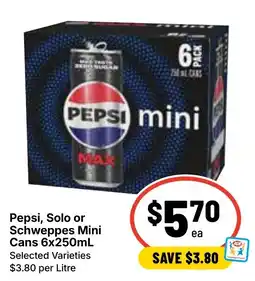 Ritchies Pepsi Solo Mini Cans offer