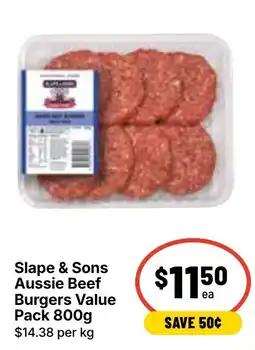 Ritchies Slope & Sons Aussie Beef Burgers Value Pack offer