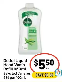 Ritchies Dettol Liquid Hand Wash Refill offer