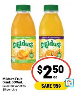 Ritchies Mildura Fruit Drink offer