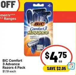 Ritchies BIC Comfort 3 Advance Razors offer