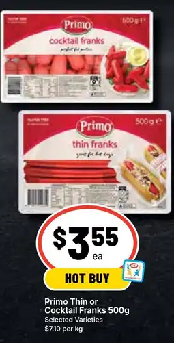 Ritchies Primo Thin or Cocktail Franks offer