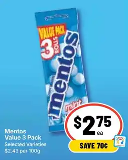 Ritchies Mentos Value 3 Pack offer