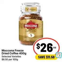 Ritchies Moccona Freeze Dried Coffee offer
