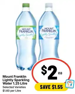 Ritchies Mount Franklin Lightly Sparkling Water offer