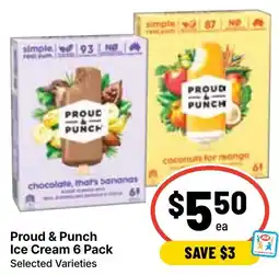 Ritchies Proud & Punch Ice Cream 6 Pack Selected Varieties offer