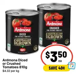Ritchies Ardmona Diced or Crushed Tomatoes offer