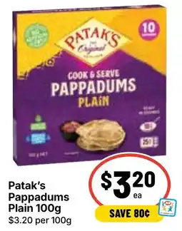Ritchies Patak's Pappadums Plain offer
