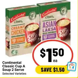 Ritchies Continental Classic Cup A Soup 2 Serve Selected Varieties offer
