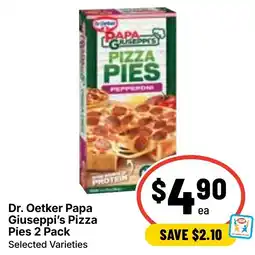 Ritchies Dr. Oetker Papa Giuseppe's Pizza Pies offer