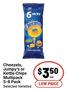 Ritchies Cheezels Jumpy's or Kettle Chips Multipack offer