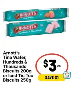 Ritchies Arnott's Tina Wafer, Hundreds & Thousands Biscuits offer
