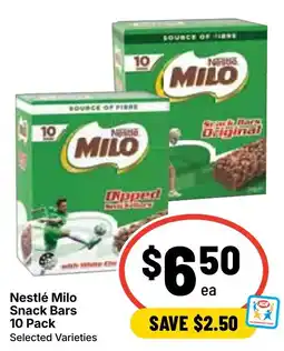 Ritchies Nestlé Milo Snack Bars offer