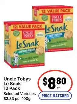 Ritchies Uncle Tobys Le Snak offer