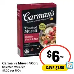 Ritchies Carman's Muesli offer