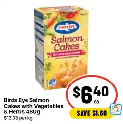 Ritchies Birds Eye Salmon Cakes with Vegetables & Herbs offer