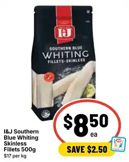 Ritchies I&J Southern Blue Whiting Skinless Fillets offer