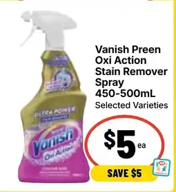 Ritchies Vanish Preen Oxi Action Stain Remover Spray offer