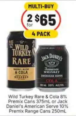 Ritchies Wild Turkey Rare & Cola offer
