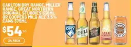 Ritchies Carlton Dry Range, Miller Range, Great Northern Original Stubbies or Coopers Mild Ale offer