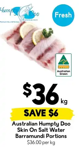Drakes Australian Humpty Doo Skin On Salt Water Barramundi Portions offer
