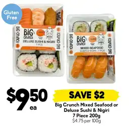 Drakes Big Crunch Mixed Seafood or Deluxe Sushi & Nigiri offer