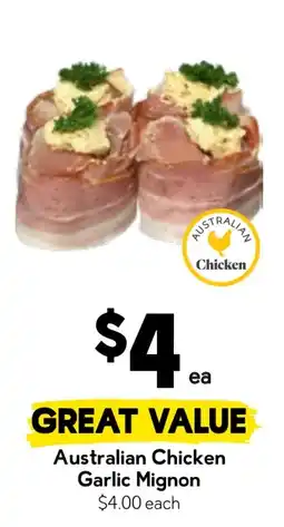 Drakes Australian Chicken Garlic Mignon offer